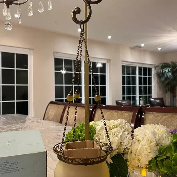 Party Lite ~ Retired Paris Retro Hanging Candle Lamp With Bracket - NIB - Picture 6 of 8